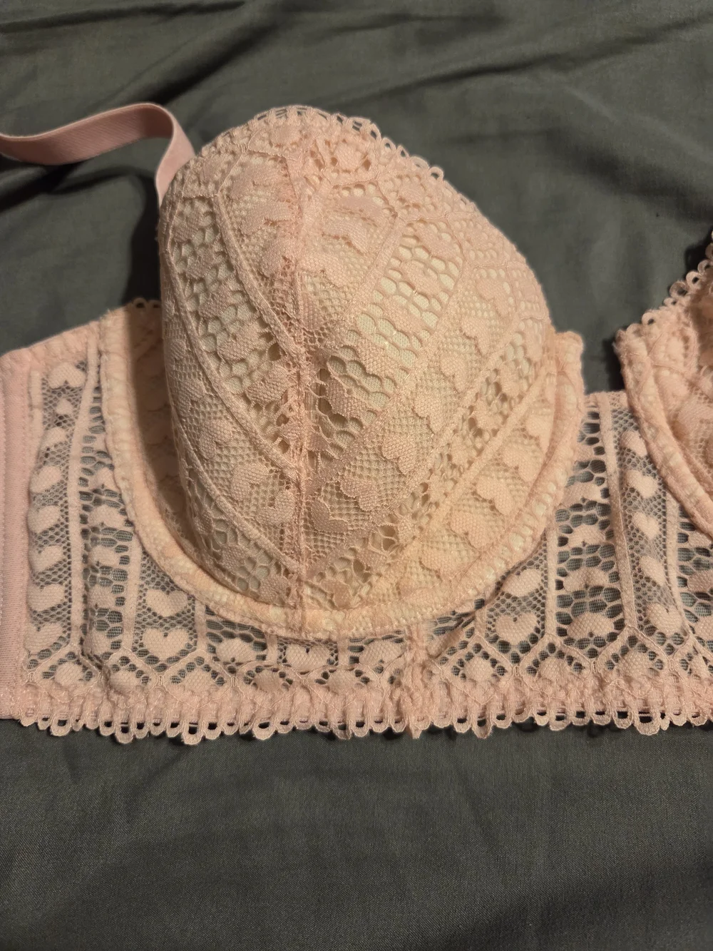 NWOT Adore Me Pale Pink Lace Balconette Bra
